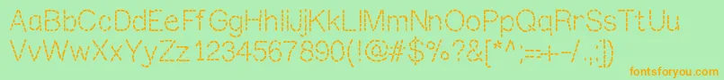 Mixstitch Font – Orange Fonts on Green Background