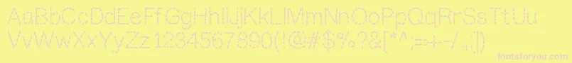 Mixstitch Font – Pink Fonts on Yellow Background