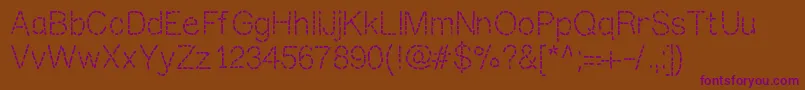 Mixstitch Font – Purple Fonts on Brown Background