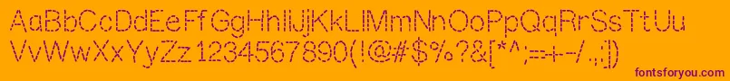 Mixstitch Font – Purple Fonts on Orange Background