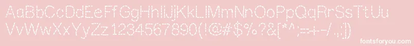 Mixstitch Font – White Fonts on Pink Background