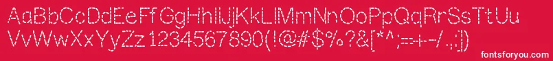 Mixstitch Font – White Fonts on Red Background