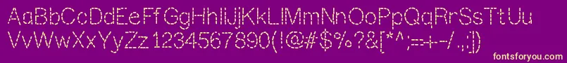 Mixstitch Font – Yellow Fonts on Purple Background