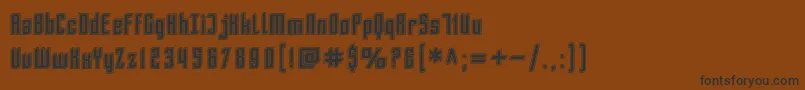 SfPiezolectricInline Font – Black Fonts on Brown Background