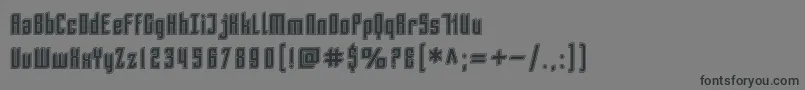 フォントSfPiezolectricInline – 黒い文字の灰色の背景