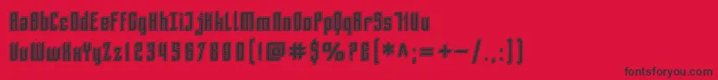 SfPiezolectricInline Font – Black Fonts on Red Background