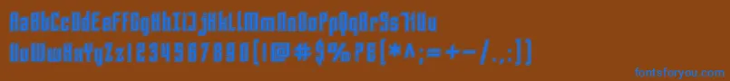 Шрифт SfPiezolectricInline – синие шрифты на коричневом фоне
