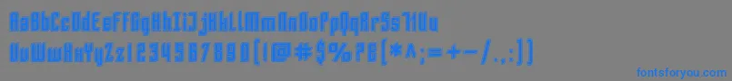 フォントSfPiezolectricInline – 灰色の背景に青い文字