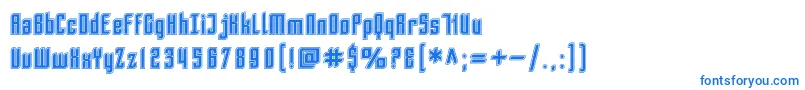 Шрифт SfPiezolectricInline – синие шрифты на белом фоне