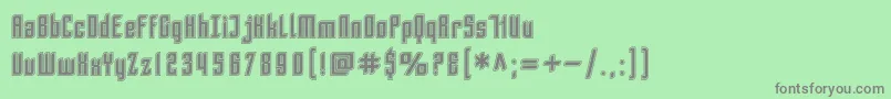 SfPiezolectricInline Font – Gray Fonts on Green Background