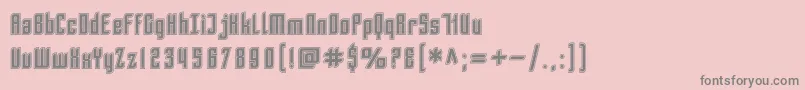 SfPiezolectricInline Font – Gray Fonts on Pink Background