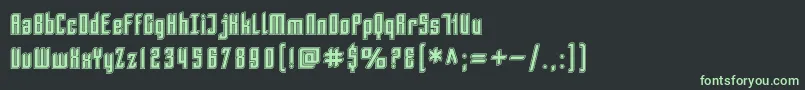 SfPiezolectricInline Font – Green Fonts on Black Background