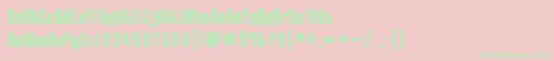 SfPiezolectricInline Font – Green Fonts on Pink Background