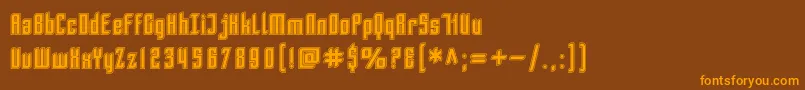 Шрифт SfPiezolectricInline – оранжевые шрифты на коричневом фоне