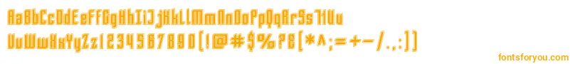 Шрифт SfPiezolectricInline – оранжевые шрифты