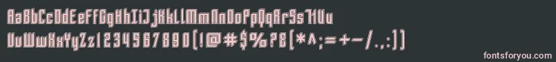 Шрифт SfPiezolectricInline – розовые шрифты на чёрном фоне