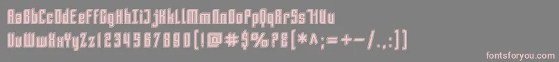 フォントSfPiezolectricInline – 灰色の背景にピンクのフォント