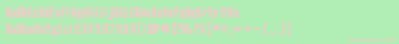 SfPiezolectricInline-fontti – vaaleanpunaiset fontit vihreällä taustalla