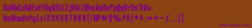 SfPiezolectricInline Font – Purple Fonts on Brown Background