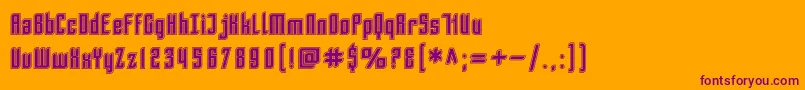 SfPiezolectricInline Font – Purple Fonts on Orange Background