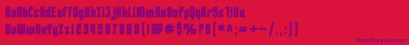 SfPiezolectricInline Font – Purple Fonts on Red Background