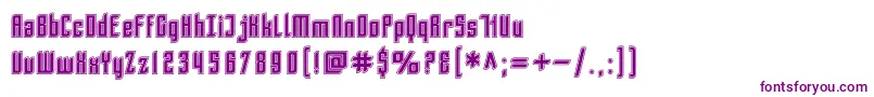 SfPiezolectricInline-fontti – violetit fontit valkoisella taustalla