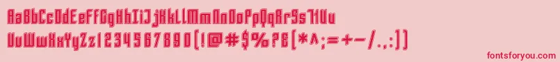SfPiezolectricInline Font – Red Fonts on Pink Background