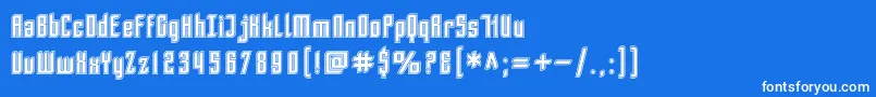 Шрифт SfPiezolectricInline – белые шрифты на синем фоне