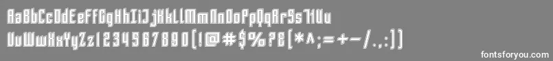 フォントSfPiezolectricInline – 灰色の背景に白い文字