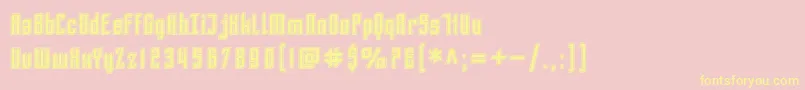 Шрифт SfPiezolectricInline – жёлтые шрифты на розовом фоне