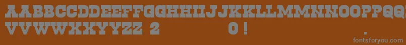 Cowboys2.0D Font – Gray Fonts on Brown Background