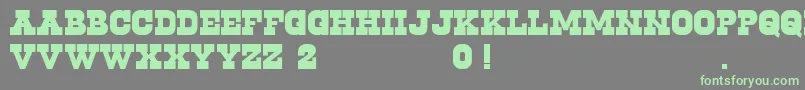 Cowboys2.0D-Schriftart – Grüne Schriften auf grauem Hintergrund