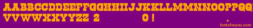 Cowboys2.0D Font – Orange Fonts on Purple Background