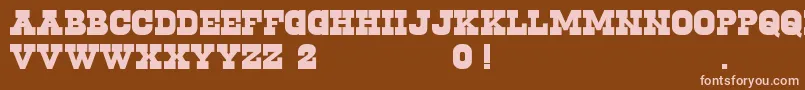 Cowboys2.0D Font – Pink Fonts on Brown Background
