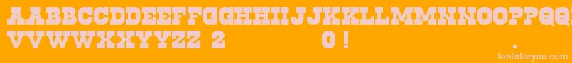 Cowboys2.0D Font – Pink Fonts on Orange Background