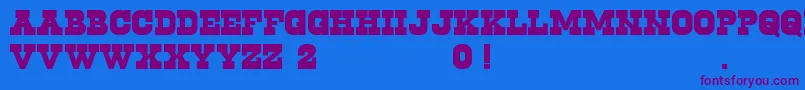 Cowboys2.0D Font – Purple Fonts on Blue Background