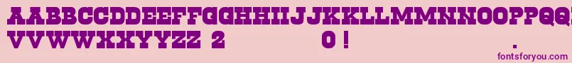 Cowboys2.0D Font – Purple Fonts on Pink Background