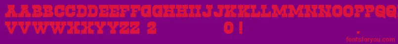 Cowboys2.0D Font – Red Fonts on Purple Background