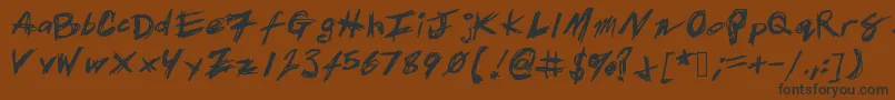 Patrickscratch Font – Black Fonts on Brown Background