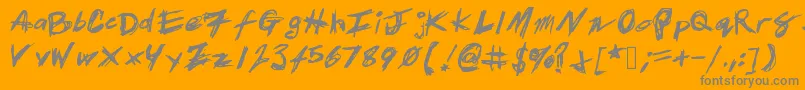 Шрифт Patrickscratch – серые шрифты на оранжевом фоне
