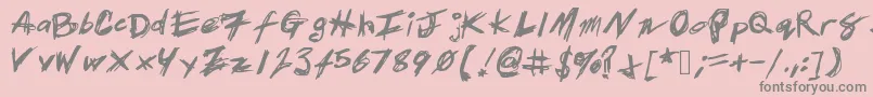 Patrickscratch Font – Gray Fonts on Pink Background