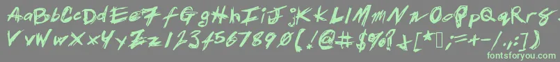 Patrickscratch Font – Green Fonts on Gray Background