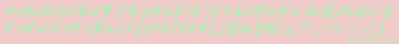 Patrickscratch Font – Green Fonts on Pink Background