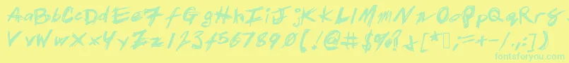 Patrickscratch Font – Green Fonts on Yellow Background