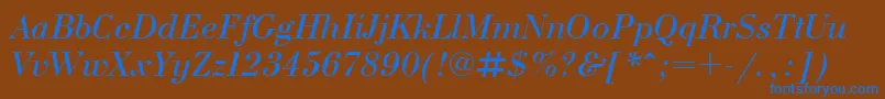 Подробнее о шрифте BodonicttItalic Шрифт BodonicttItalic – синие шрифты на коричневом фоне