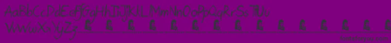PostcardFromMars Font – Black Fonts on Purple Background