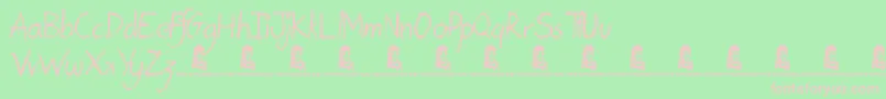 PostcardFromMars Font – Pink Fonts on Green Background