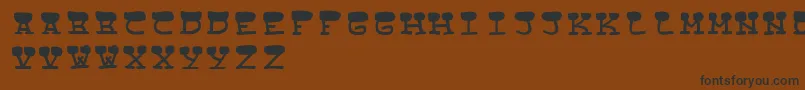 StreetCowboysRegular Font – Black Fonts on Brown Background