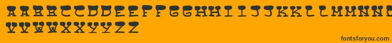 StreetCowboysRegular Font – Black Fonts on Orange Background