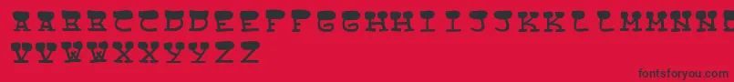 StreetCowboysRegular Font – Black Fonts on Red Background